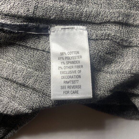 Simply Vera Vera Wang Duster Cardigan Sweater Womens L Gray Sequins Ribbed EUC - Picture 4 of 12